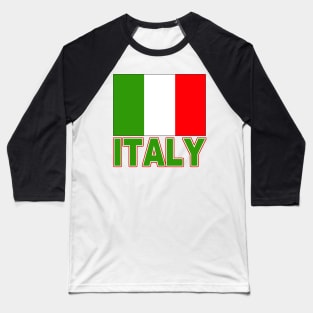 The Pride of Italy - Italian Flag Design Baseball T-Shirt